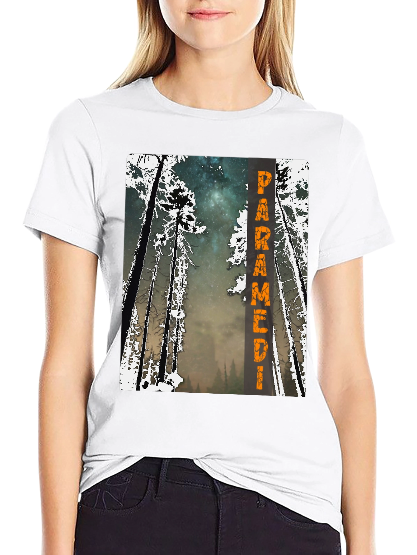 Paramedic Forest Graphic Tee - Black Cotton Shirt