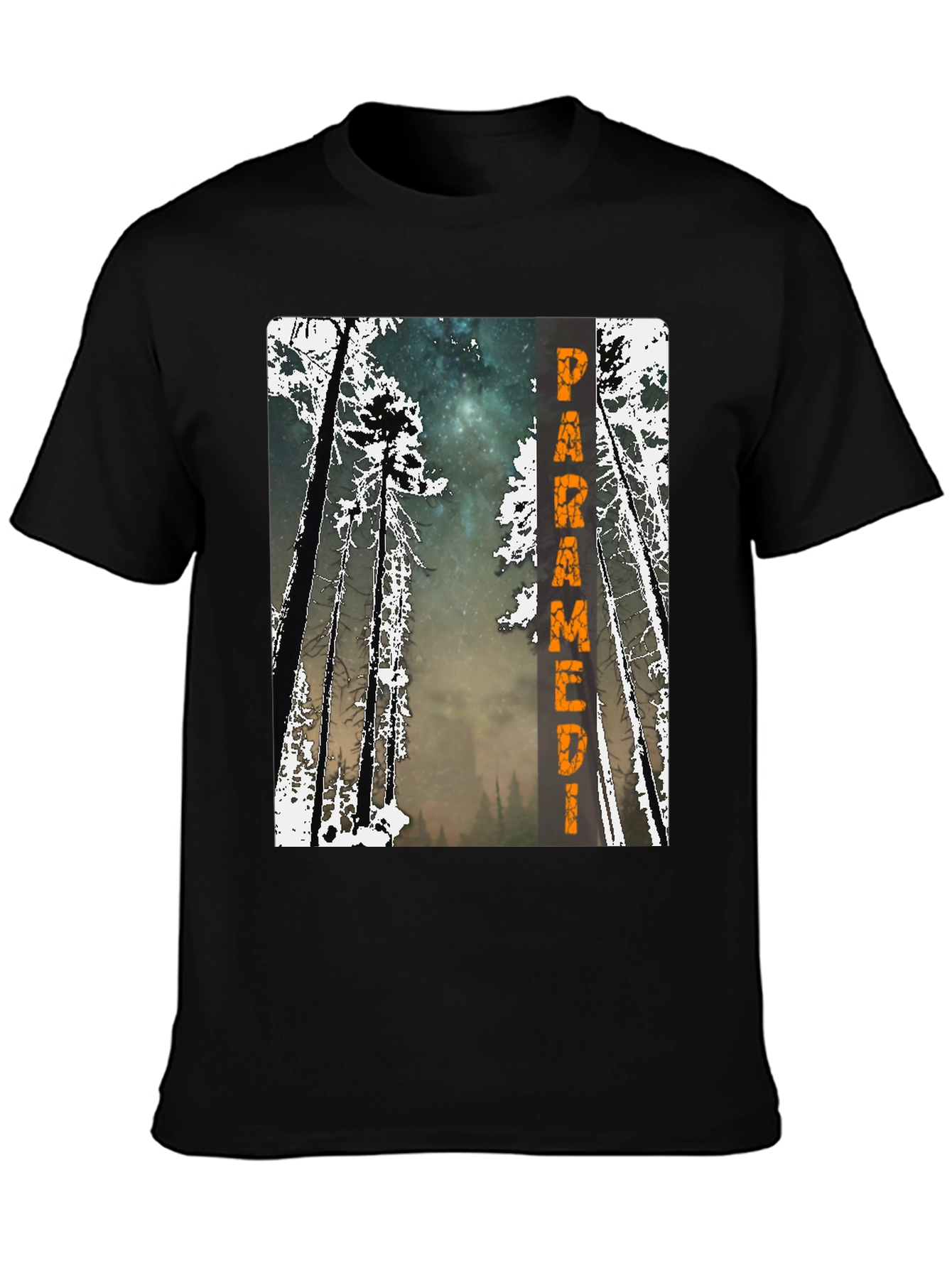 Paramedic Forest Graphic Tee - Black Cotton Shirt