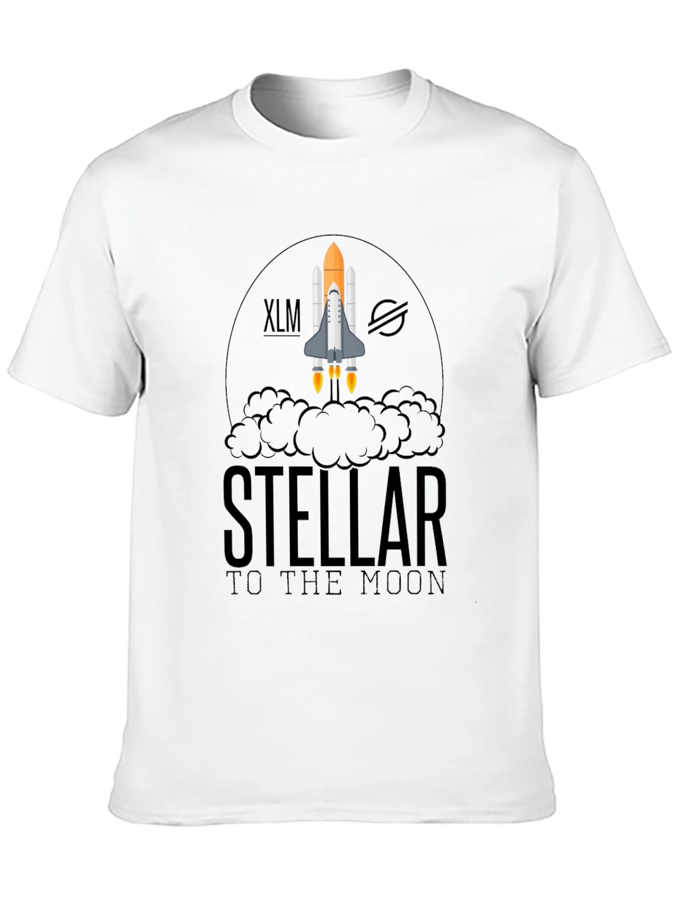 Stellar XLM to the Moon Black T-Shirt