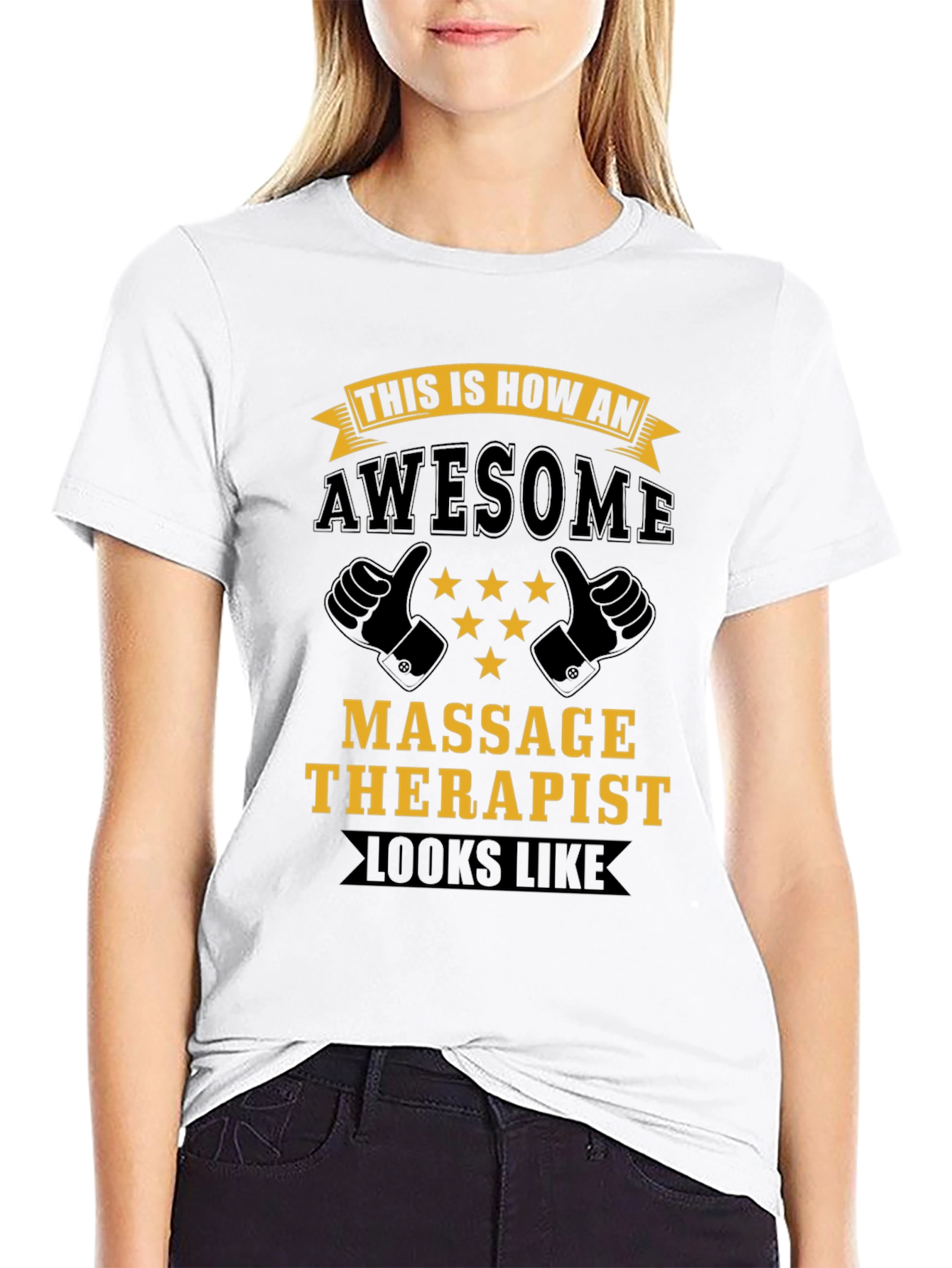 Awesome Massage Therapist T-Shirt - Black
