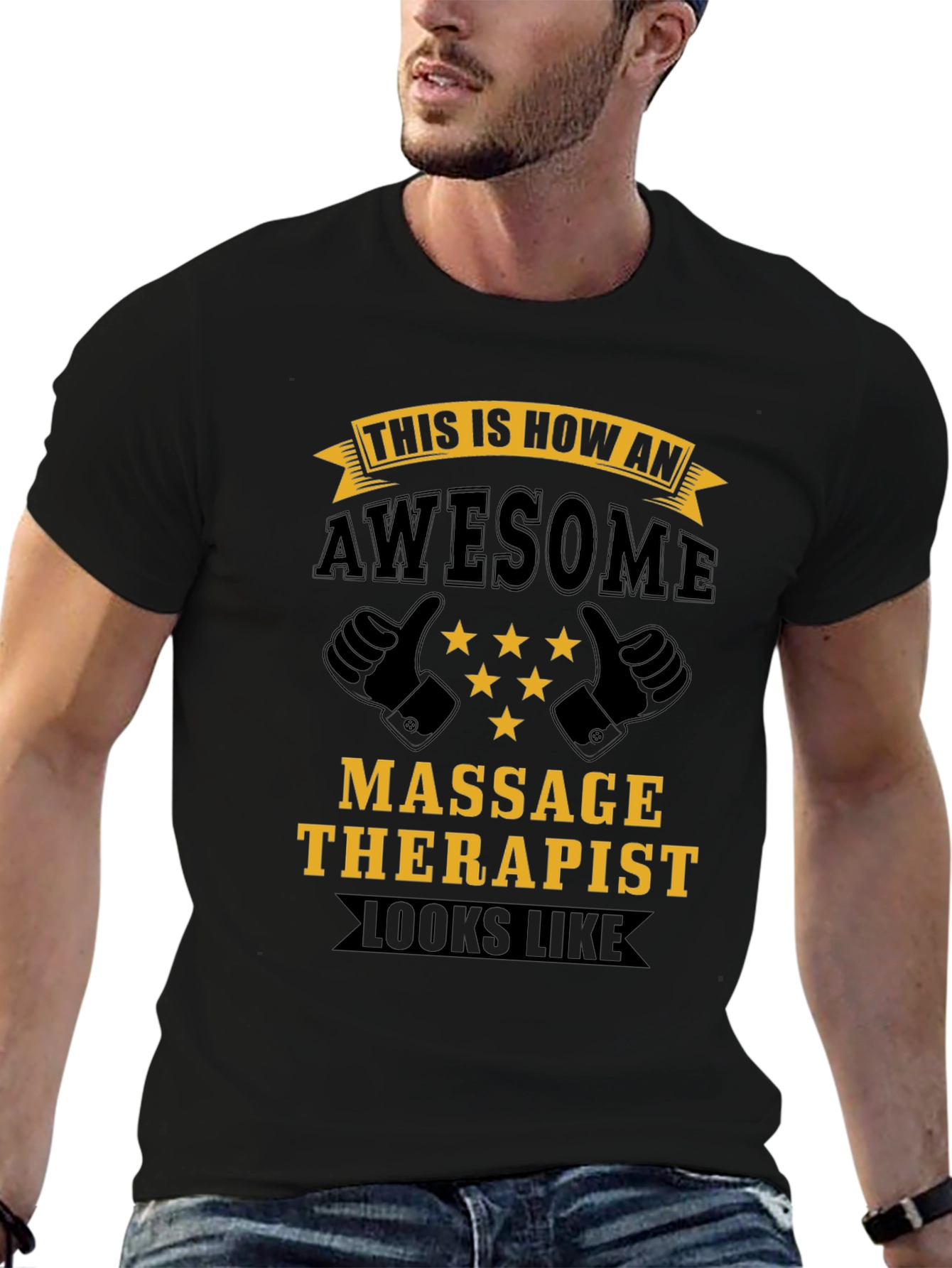 Awesome Massage Therapist T-Shirt - Black