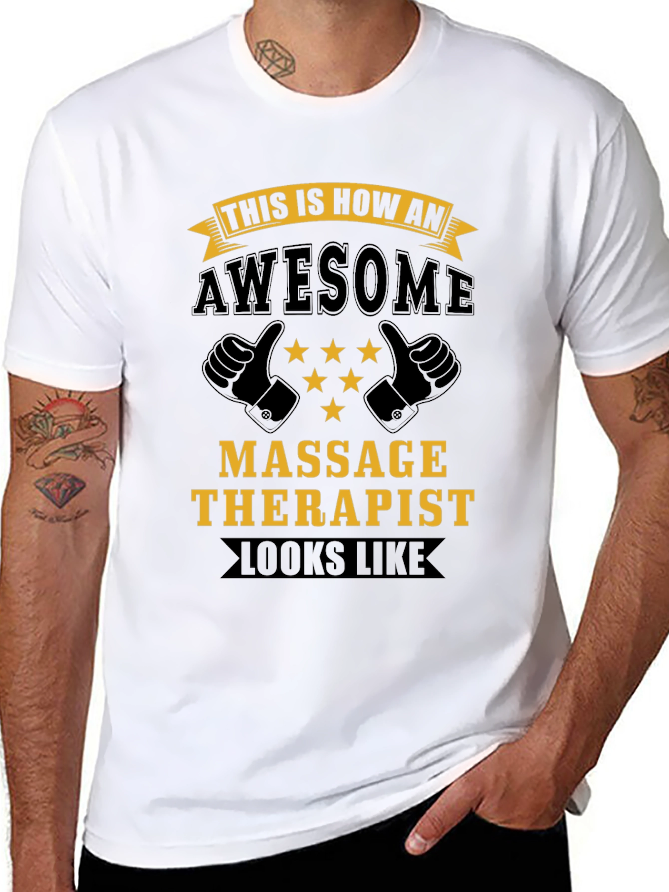 Awesome Massage Therapist T-Shirt - Black