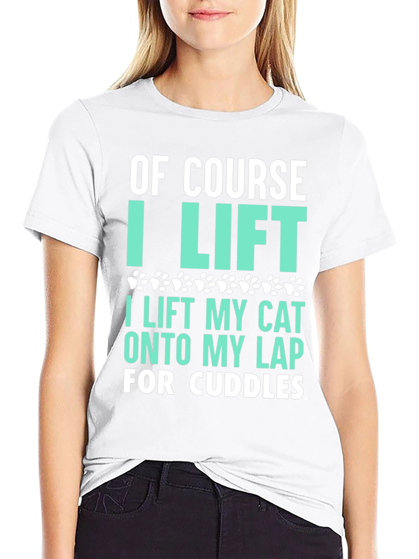 Funny Cat Lover T-Shirt - Of Course I Lift