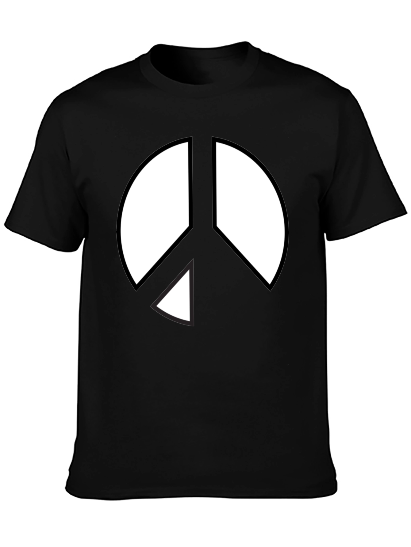 Peace Sign Graphic T-Shirt - Black