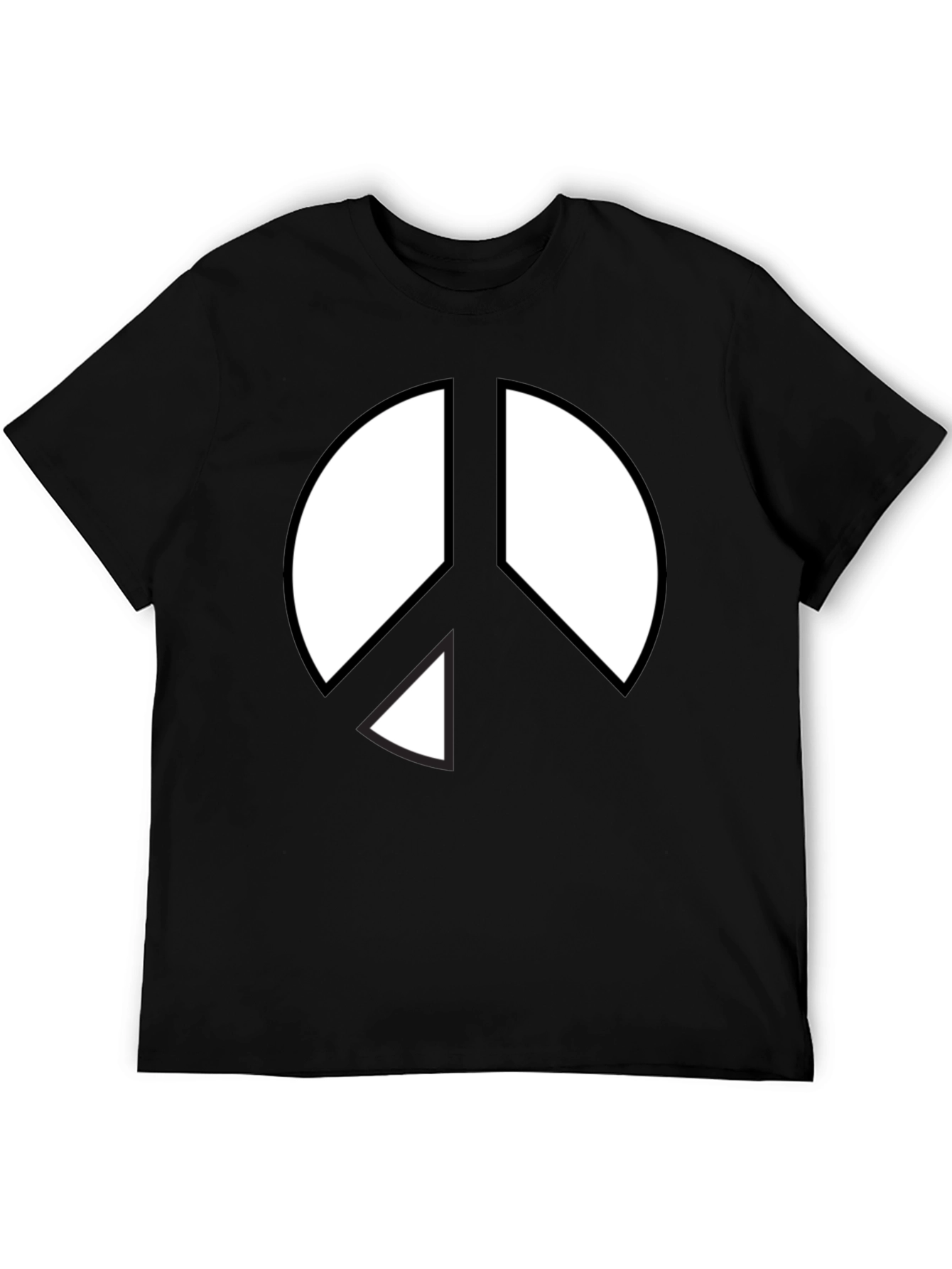 Peace Sign Graphic T-Shirt - Black