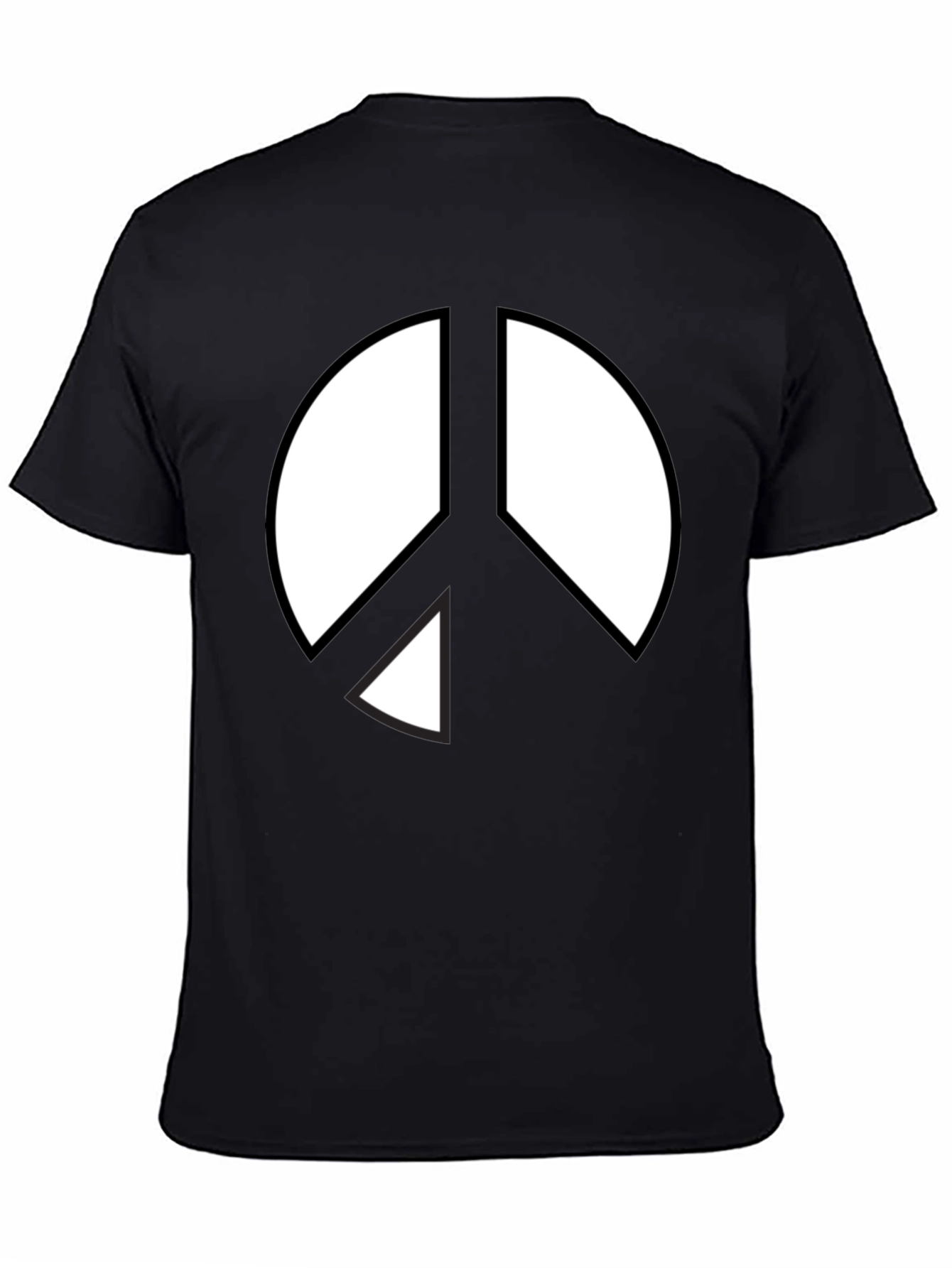 Peace Sign Graphic T-Shirt - Black