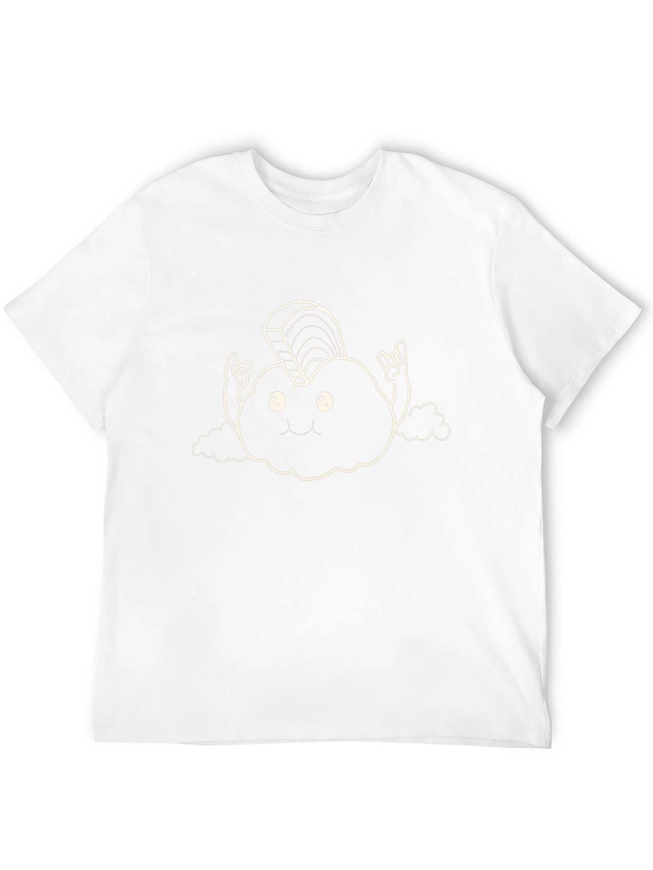 Funny Cloud Rocker Graphic T-Shirt - Black Cotton Tee