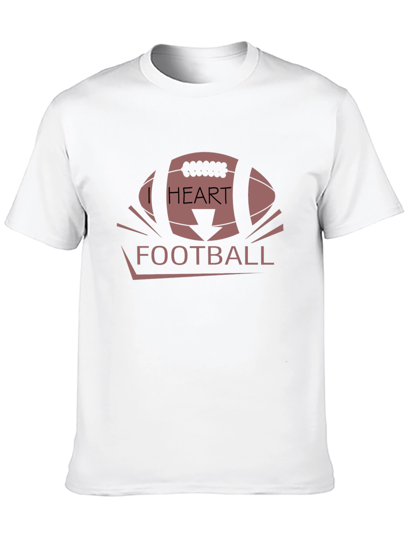I Heart Football Graphic Tee - Black