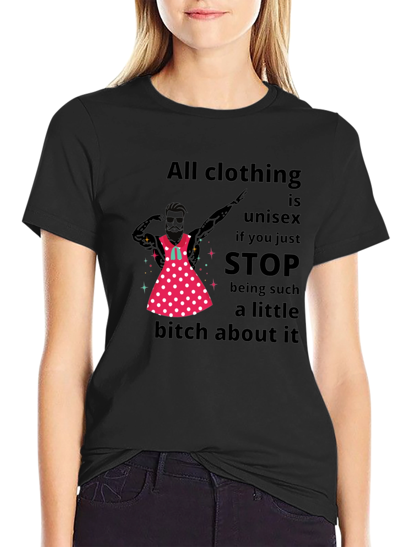 Unisex Slogan Graphic Tee - All Clothing is Unisex