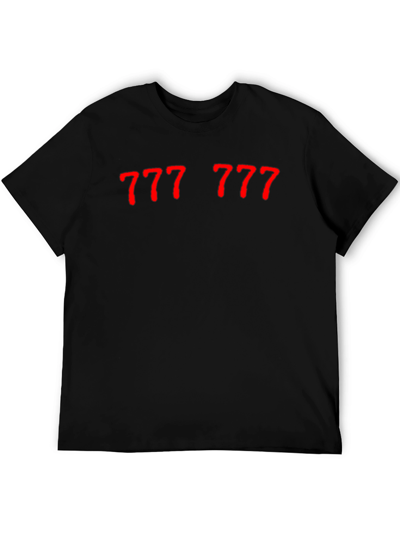 Lucky Number 777 Graphic Tee - Black