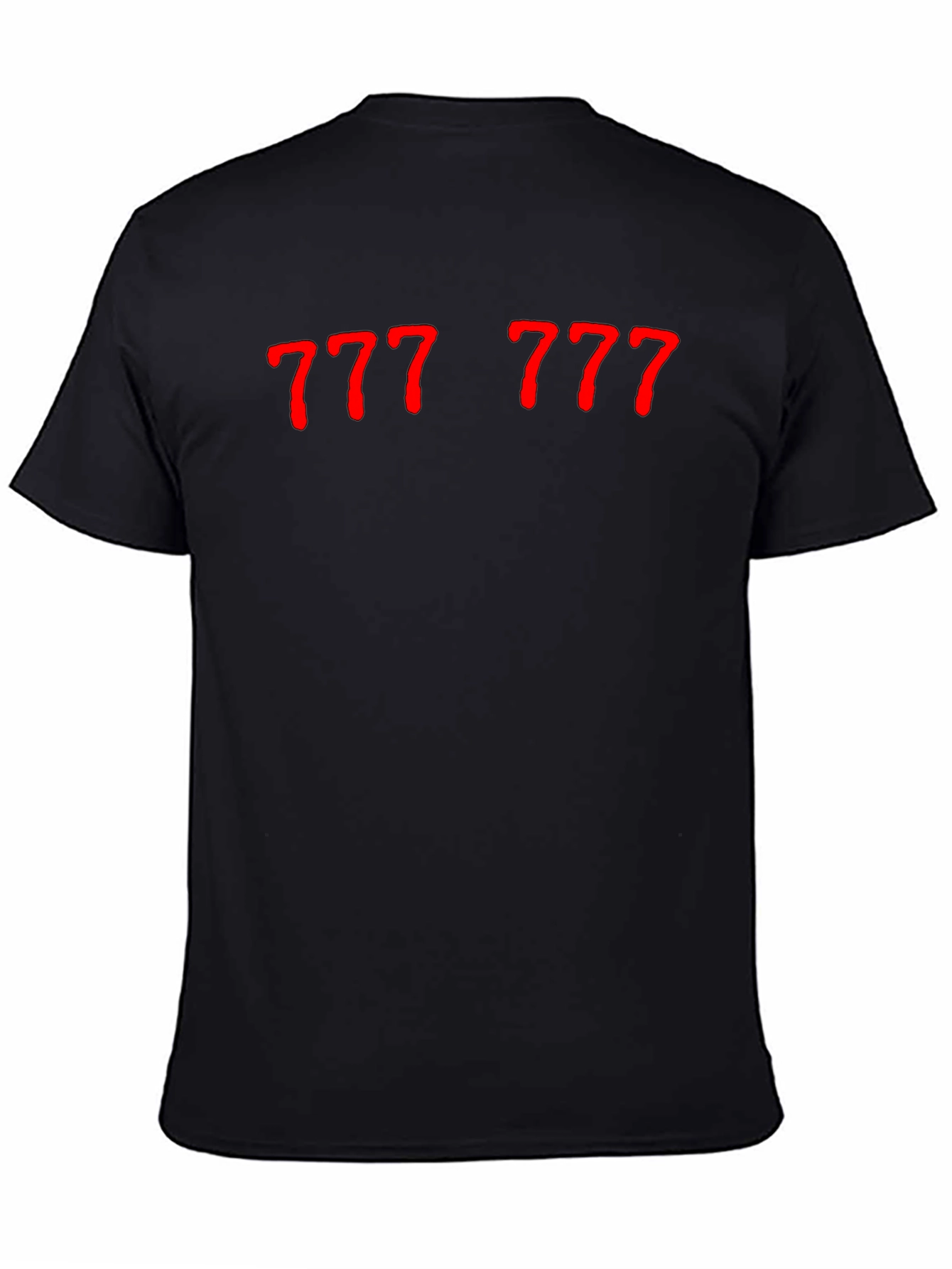 Lucky Number 777 Graphic Tee - Black