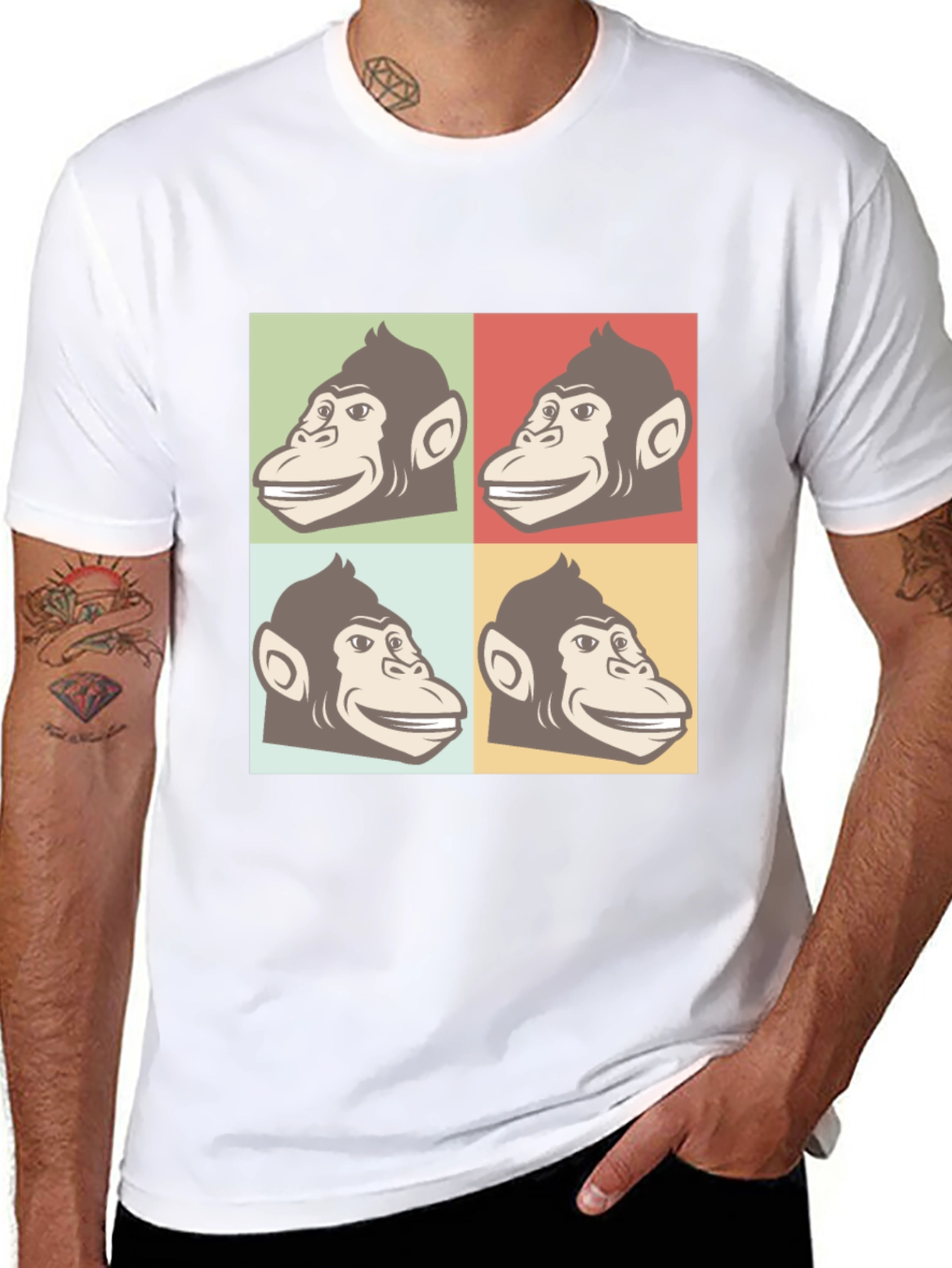 Retro Monkey Pop Art T-Shirt
