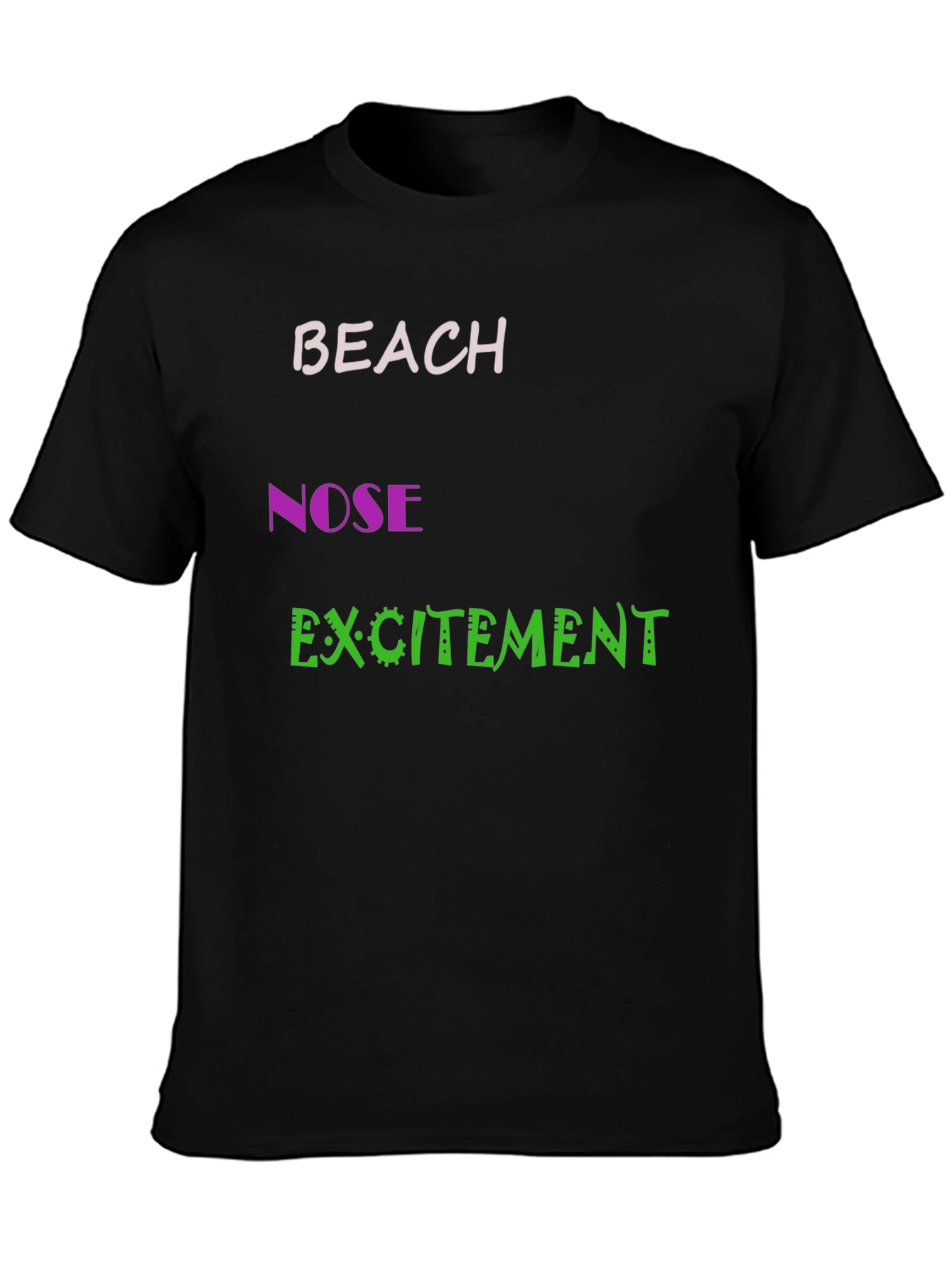 Funny Beach Nose Excitement Graphic Tee