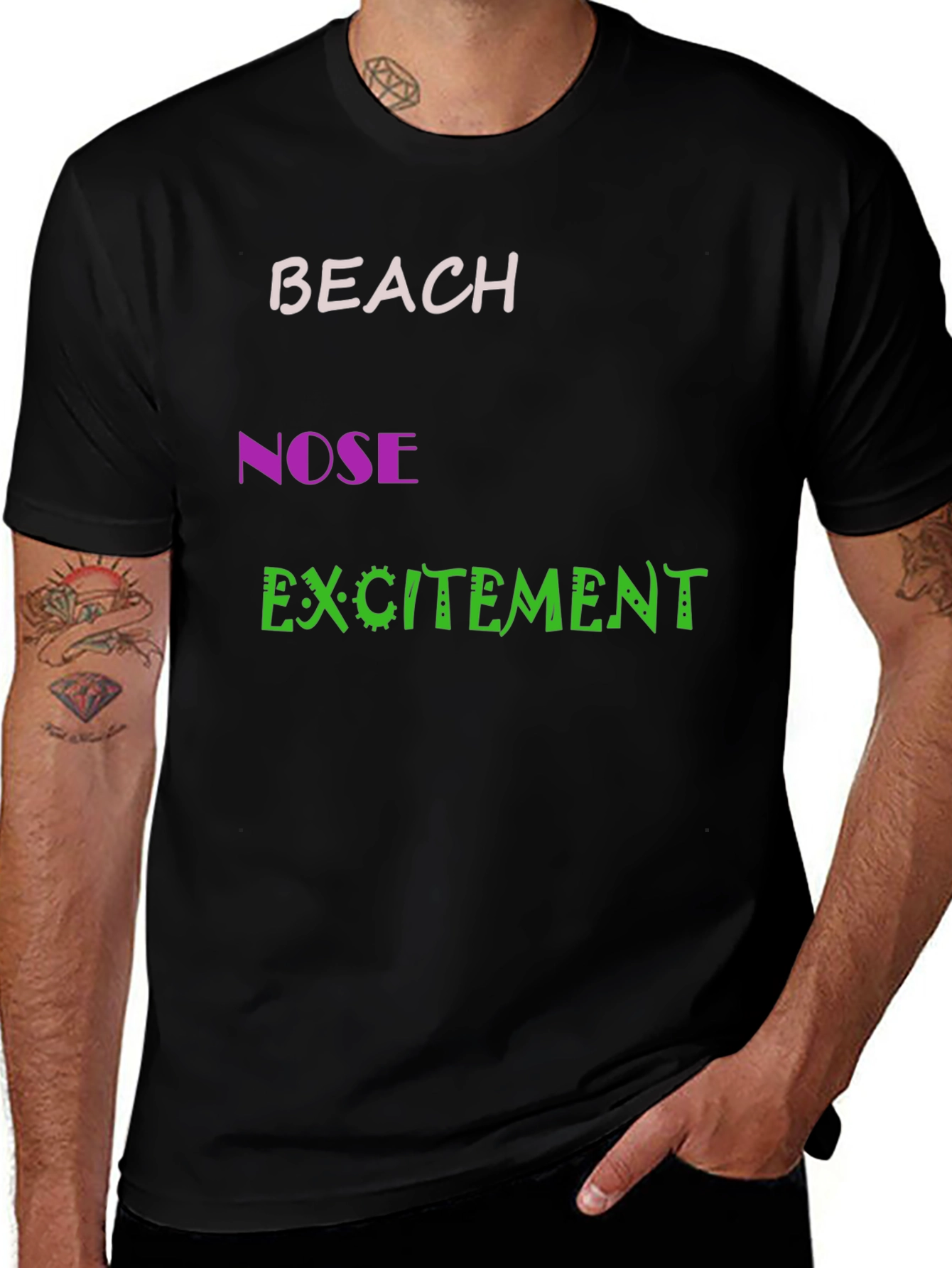 Funny Beach Nose Excitement Graphic Tee