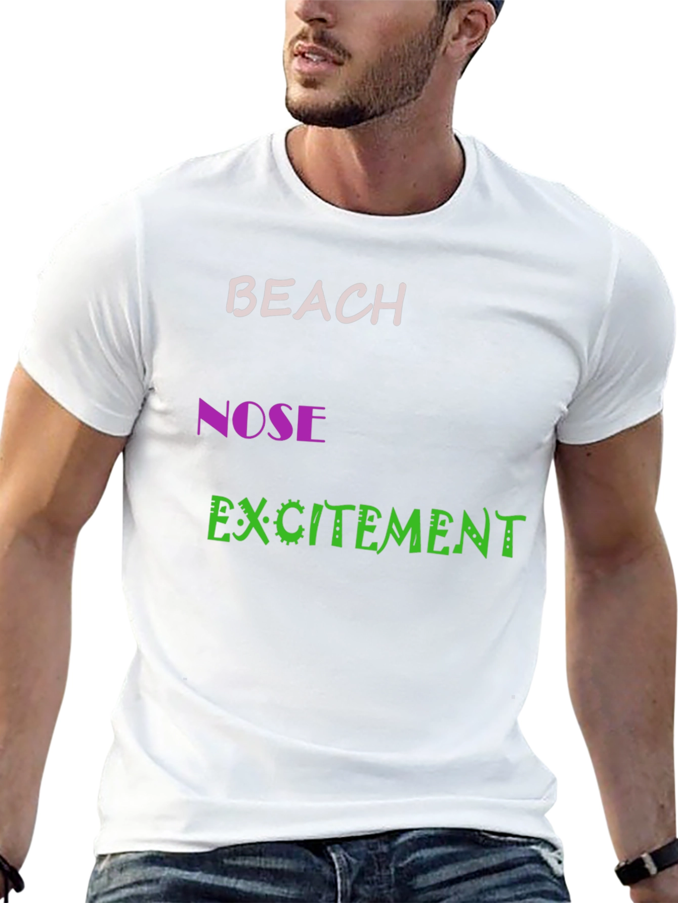 Funny Beach Nose Excitement Graphic Tee