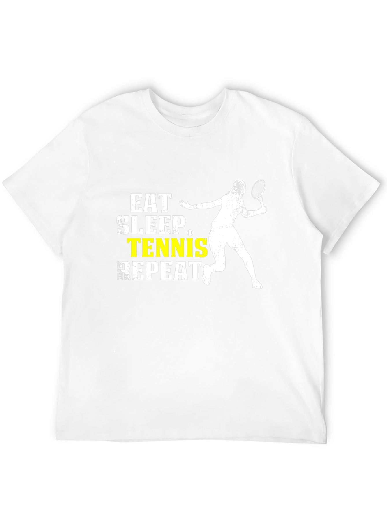 Eat Sleep Tennis Repeat Black T-Shirt