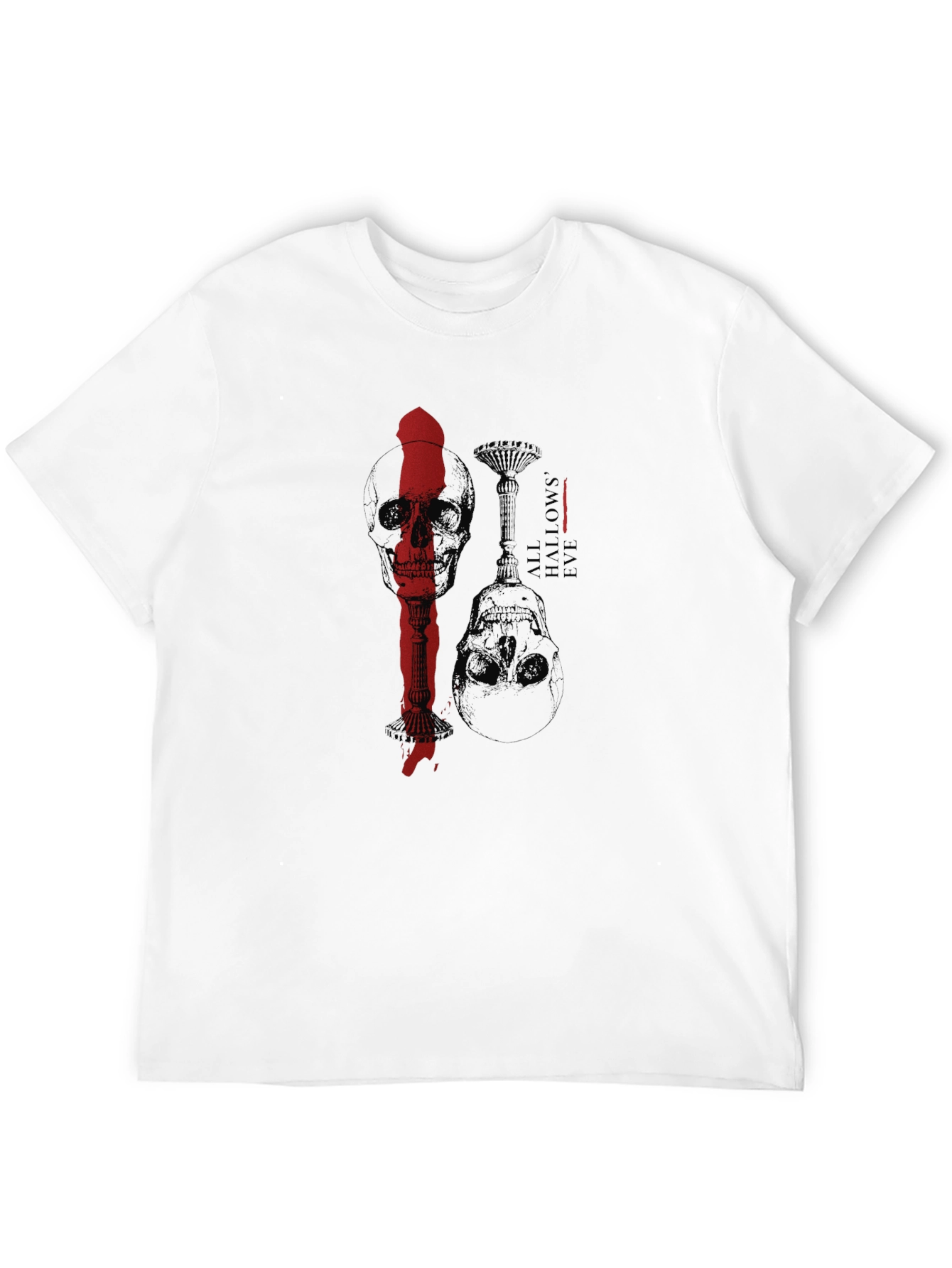 Skull & Candlestick Graphic T-Shirt - All Hallows Eve