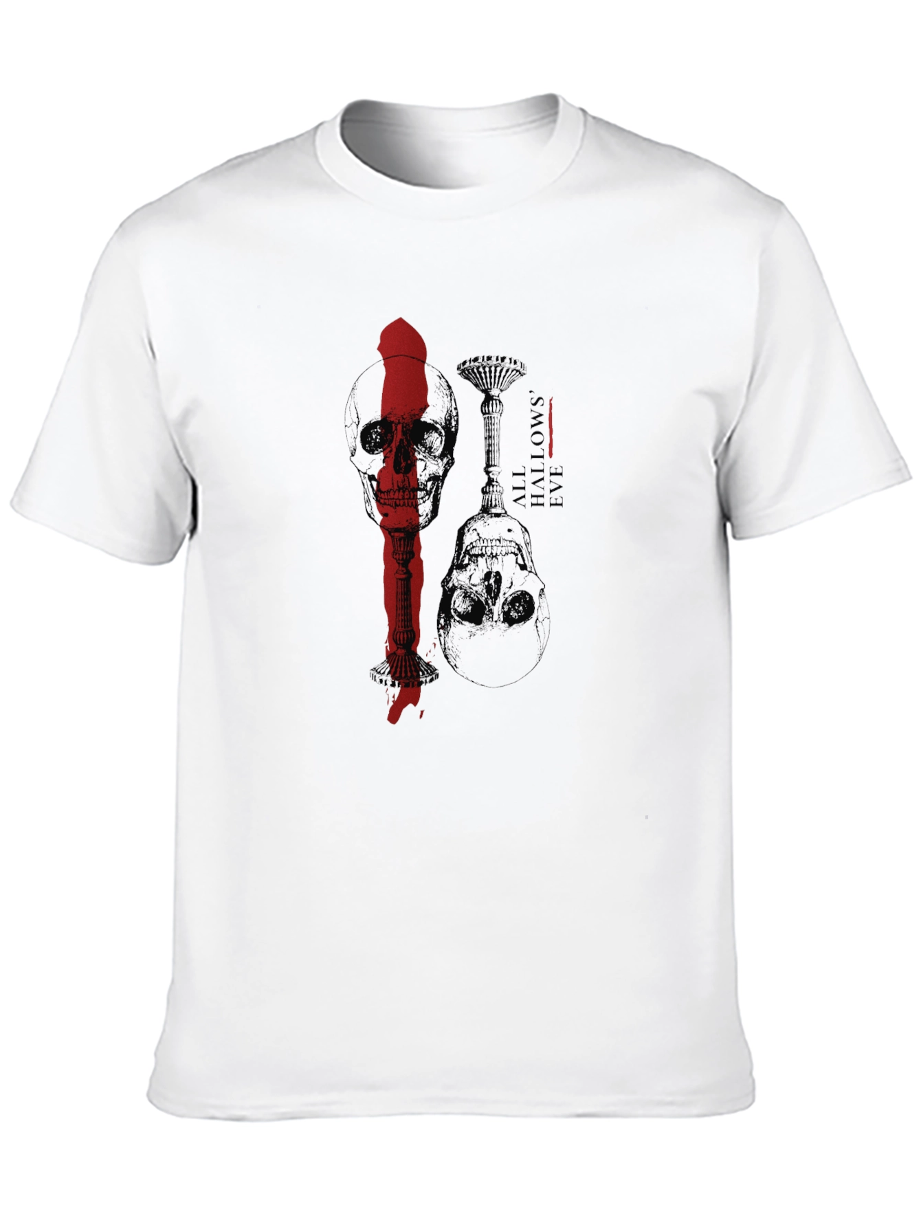 Skull & Candlestick Graphic T-Shirt - All Hallows Eve