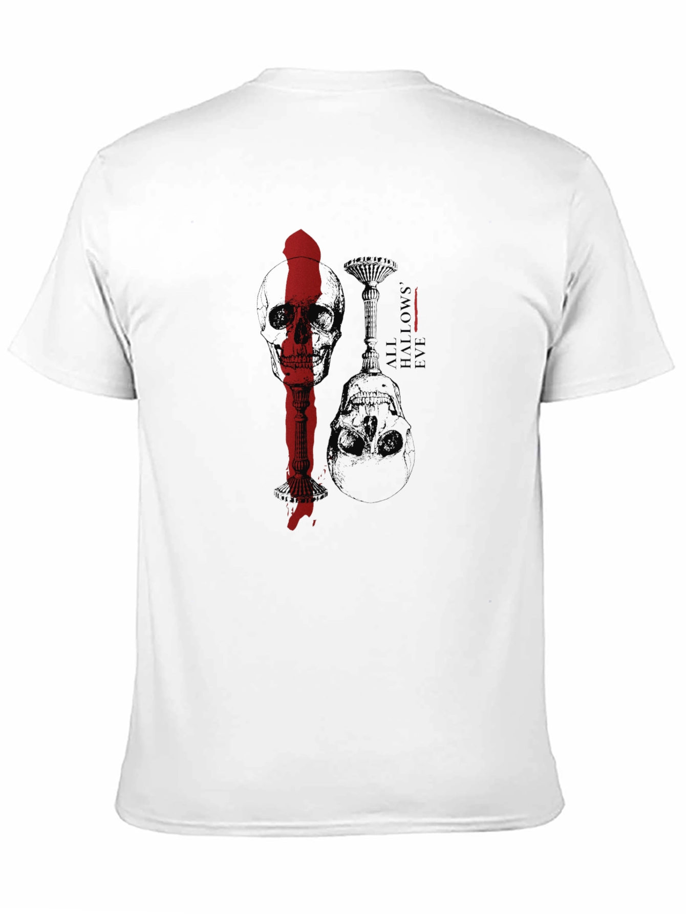Skull & Candlestick Graphic T-Shirt - All Hallows Eve