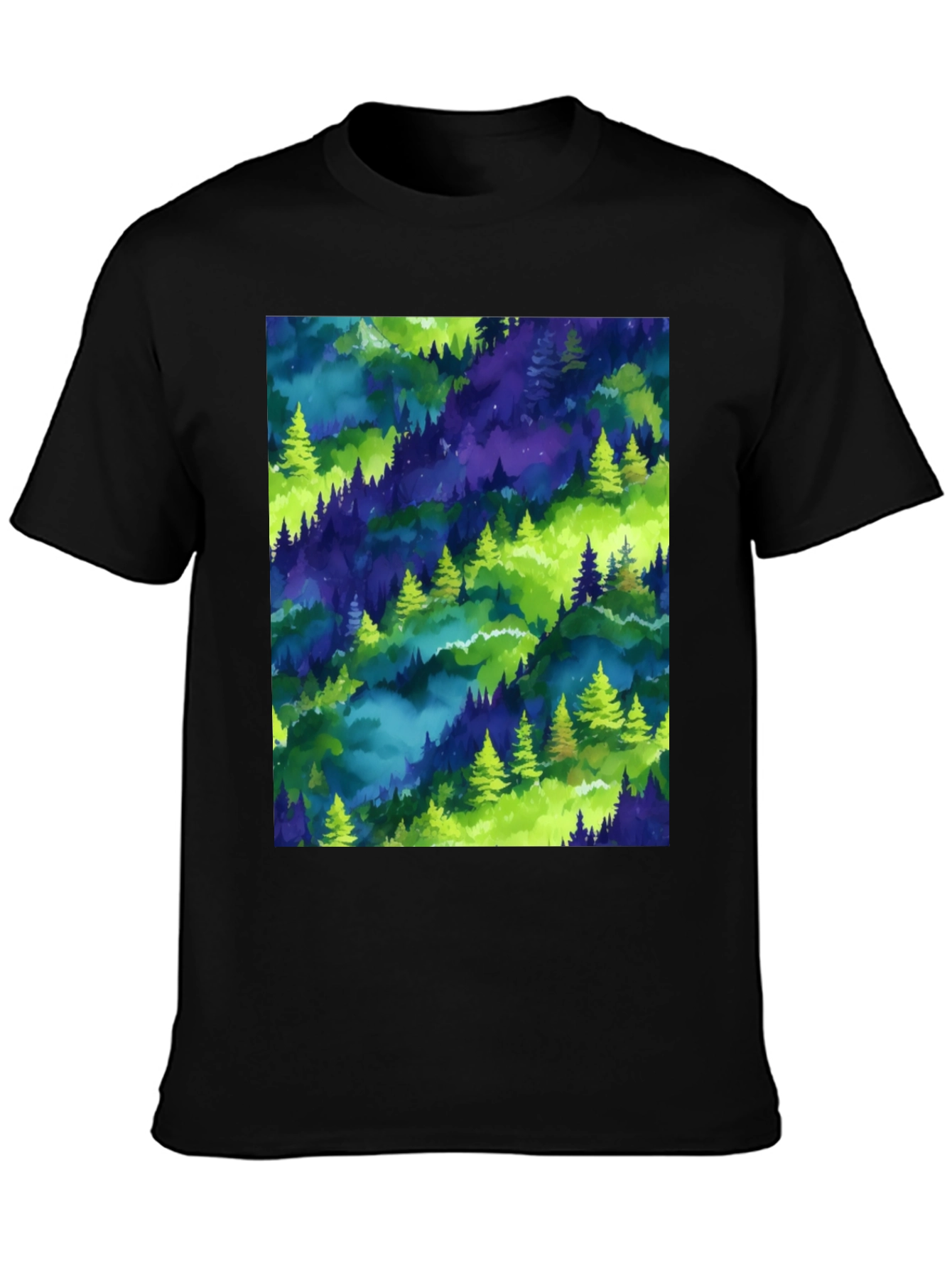 Nature Print Crew Neck T-Shirt