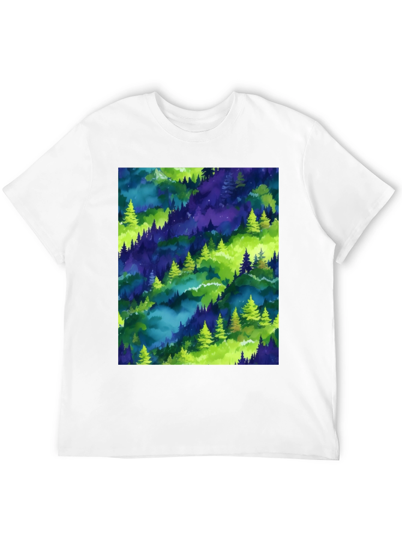 Nature Print Crew Neck T-Shirt