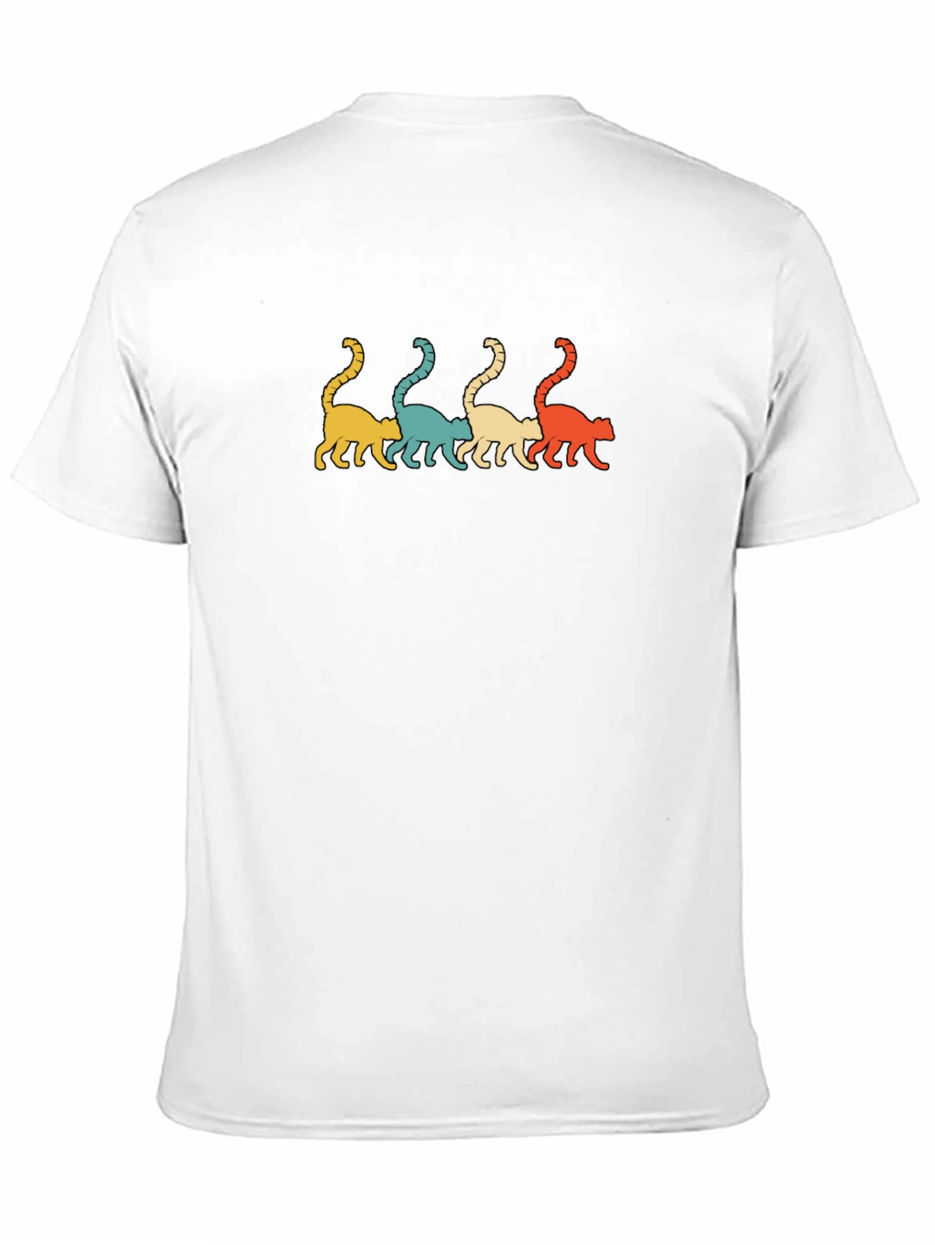 Retro Cat Walk Graphic T-Shirt - Mens Casual Tee