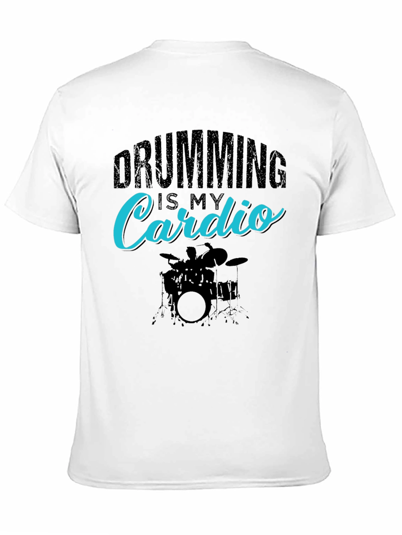Drumming is My Cardio Black T-Shirt