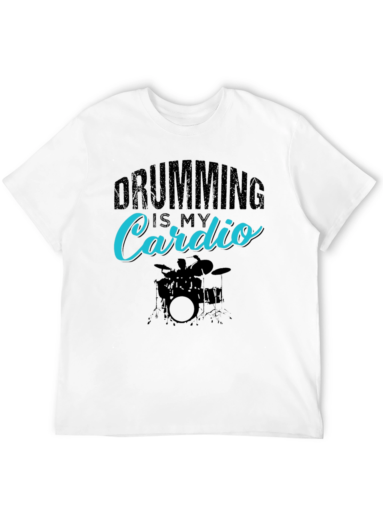 Drumming is My Cardio Black T-Shirt