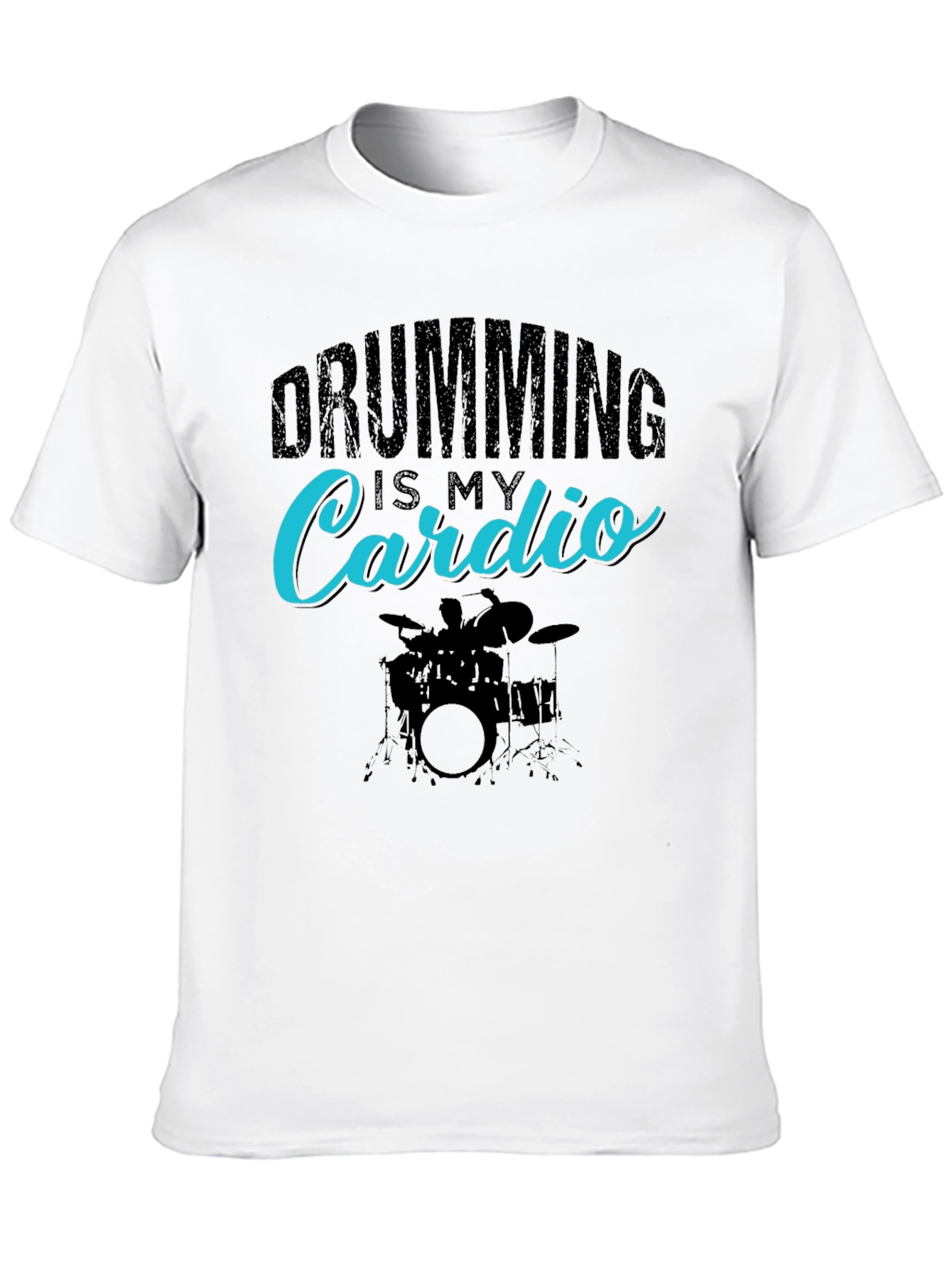 Drumming is My Cardio Black T-Shirt