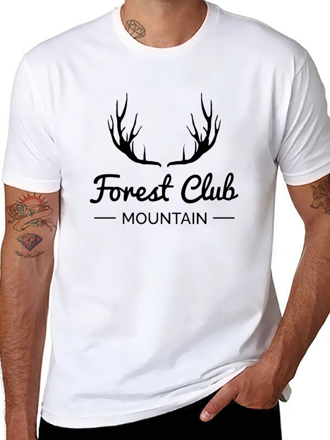 Forest Club Mountain Graphic Tee - Black