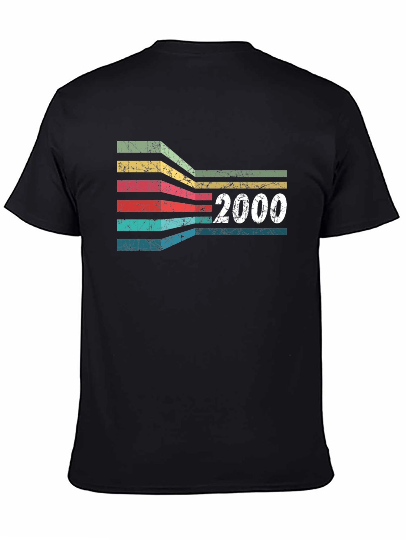 Retro 2000 Striped Graphic T-Shirt
