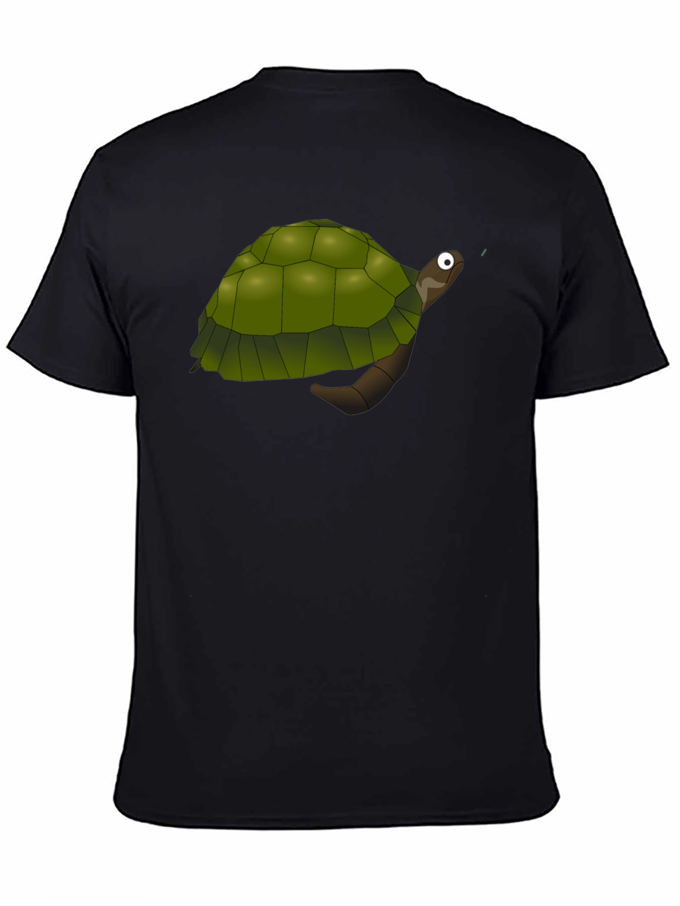 Turtle Graphic Tee - Black Cotton Comfort