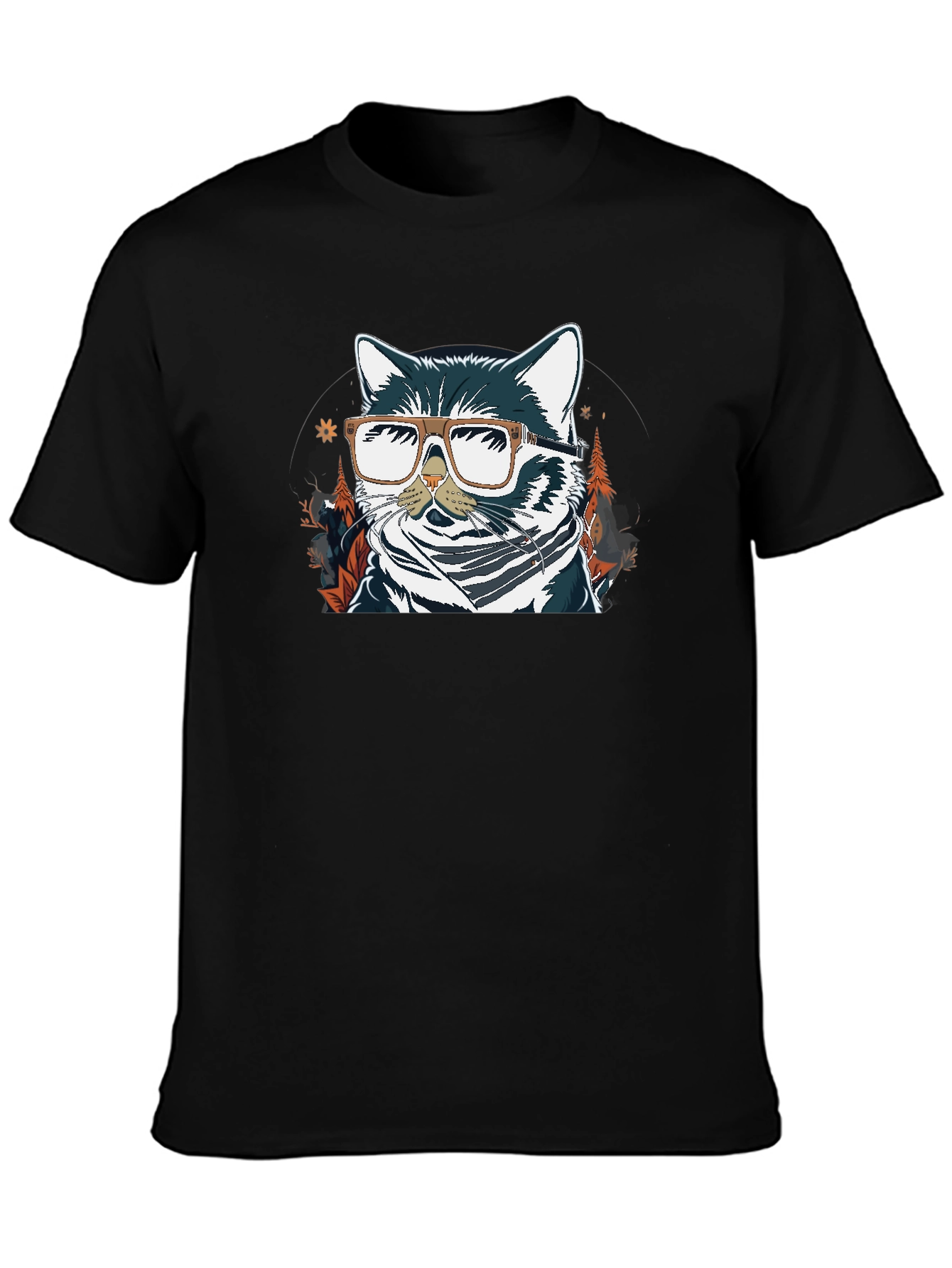 Cool Cat Graphic T-Shirt - Black
