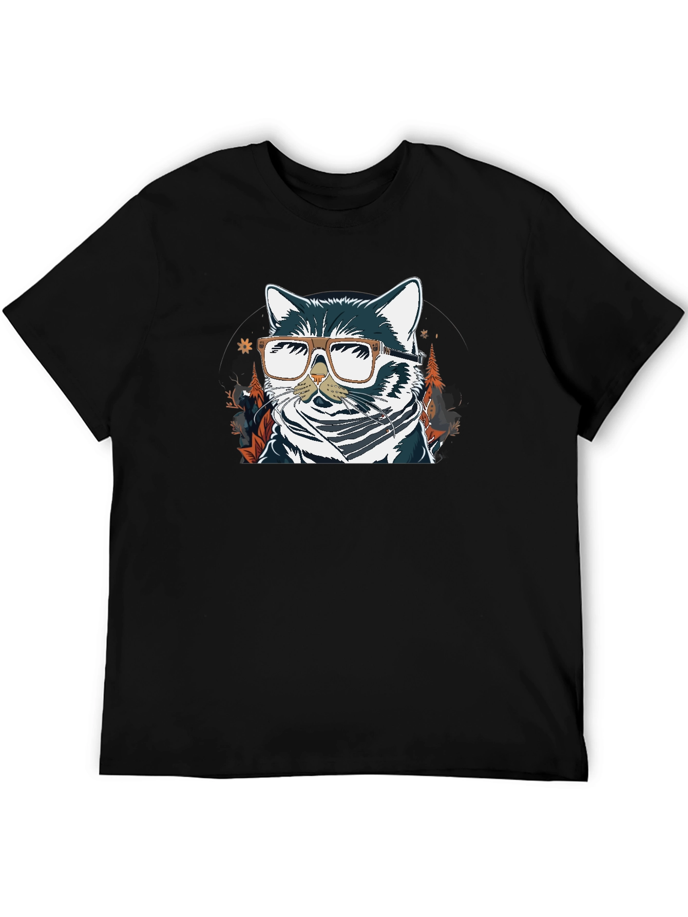 Cool Cat Graphic T-Shirt - Black