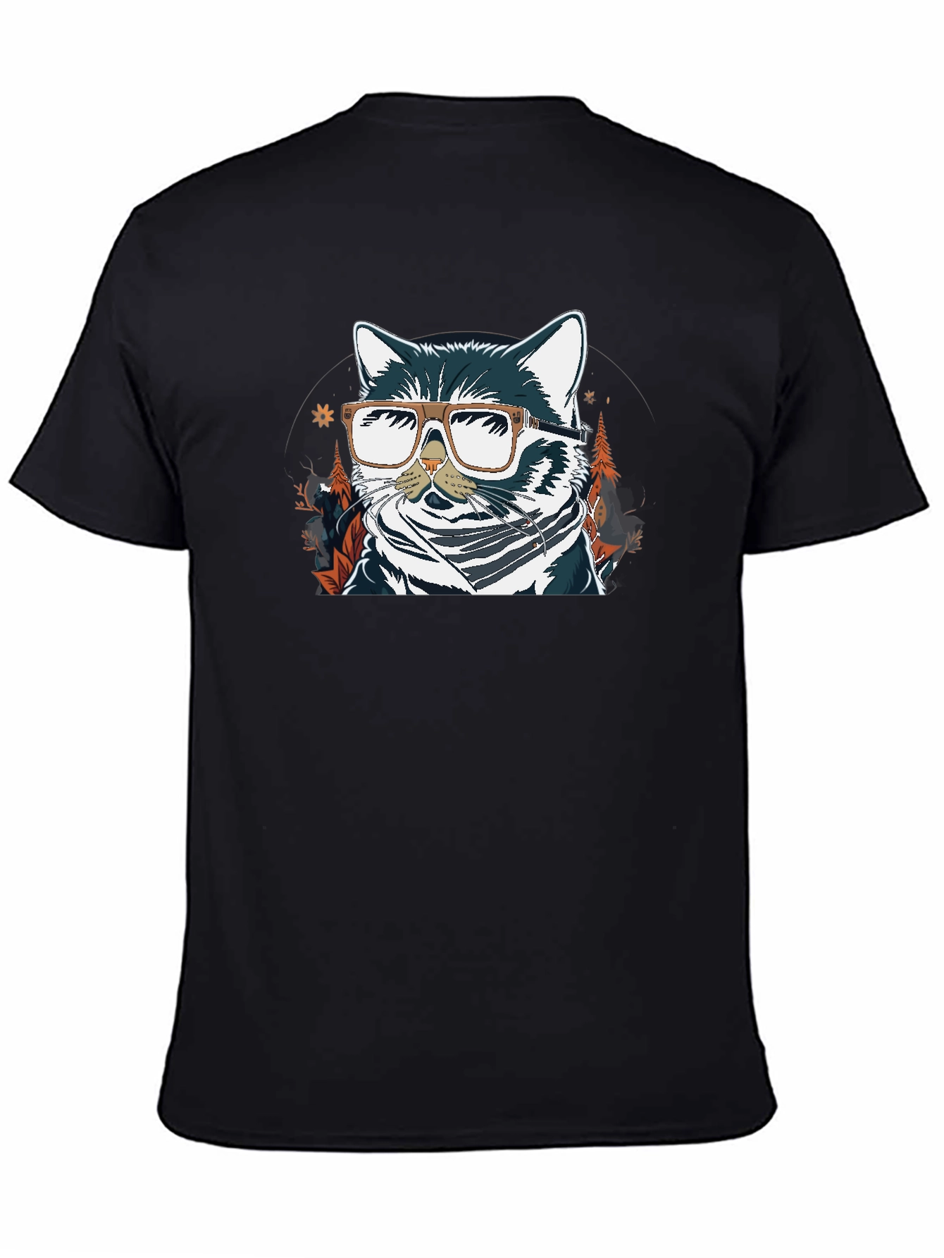 Cool Cat Graphic T-Shirt - Black