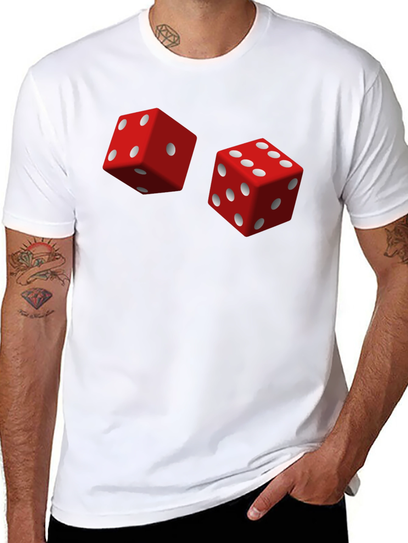 Dice Graphic T-Shirt - Lucky Game Tee