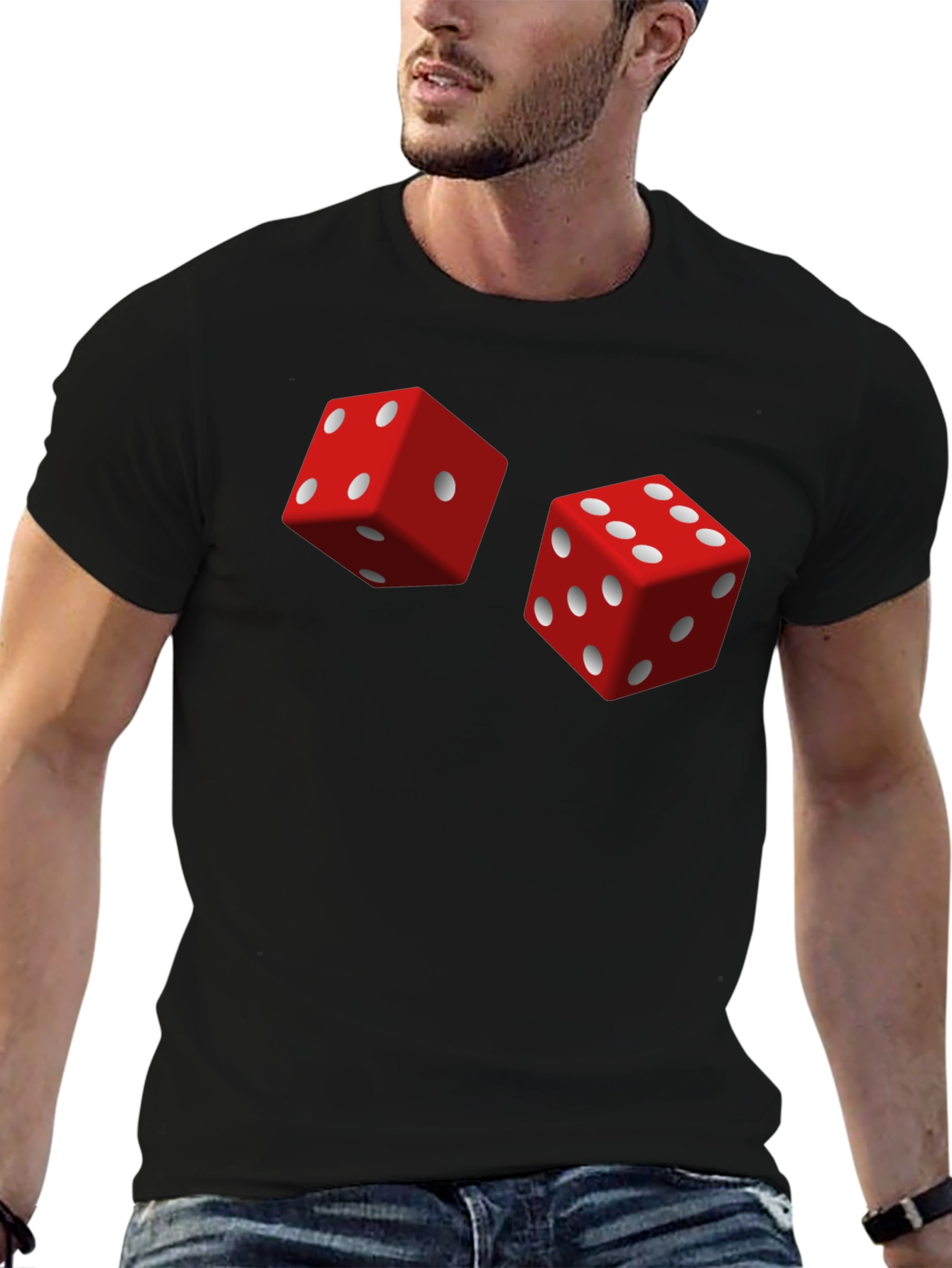 Dice Graphic T-Shirt - Lucky Game Tee