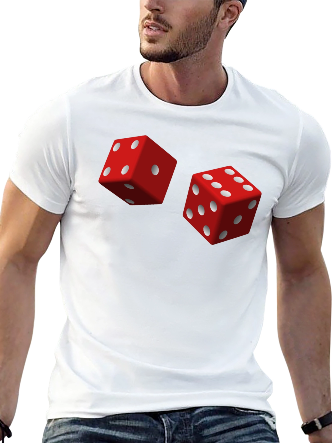 Dice Graphic T-Shirt - Lucky Game Tee
