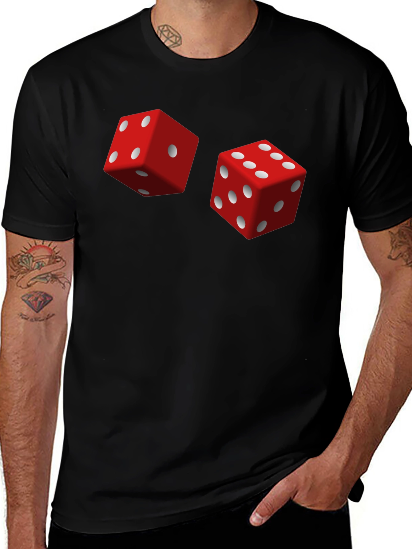 Dice Graphic T-Shirt - Lucky Game Tee