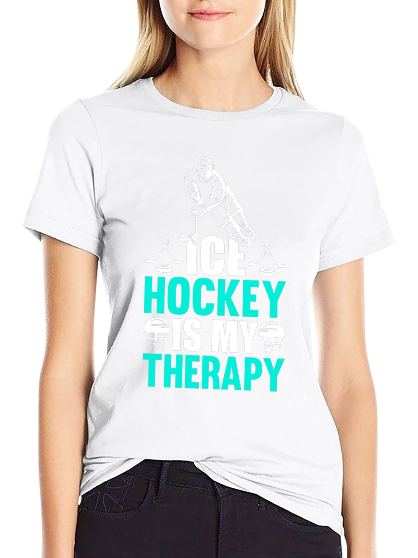 Ice Hockey Therapy Graphic T-Shirt for Hockey Lovers
