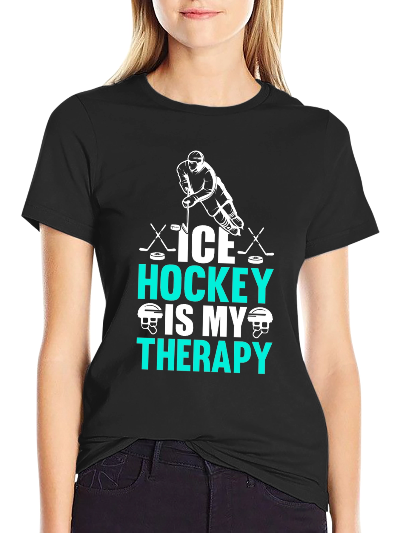 Ice Hockey Therapy Graphic T-Shirt for Hockey Lovers