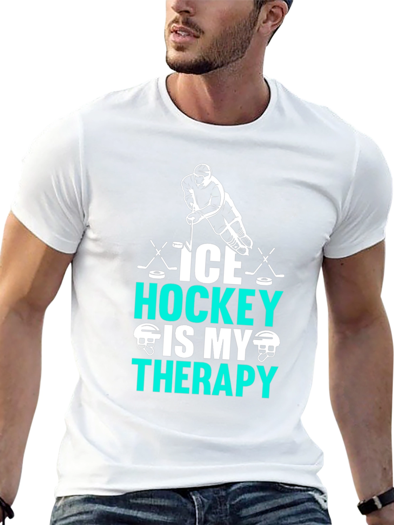 Ice Hockey Therapy Graphic T-Shirt for Hockey Lovers