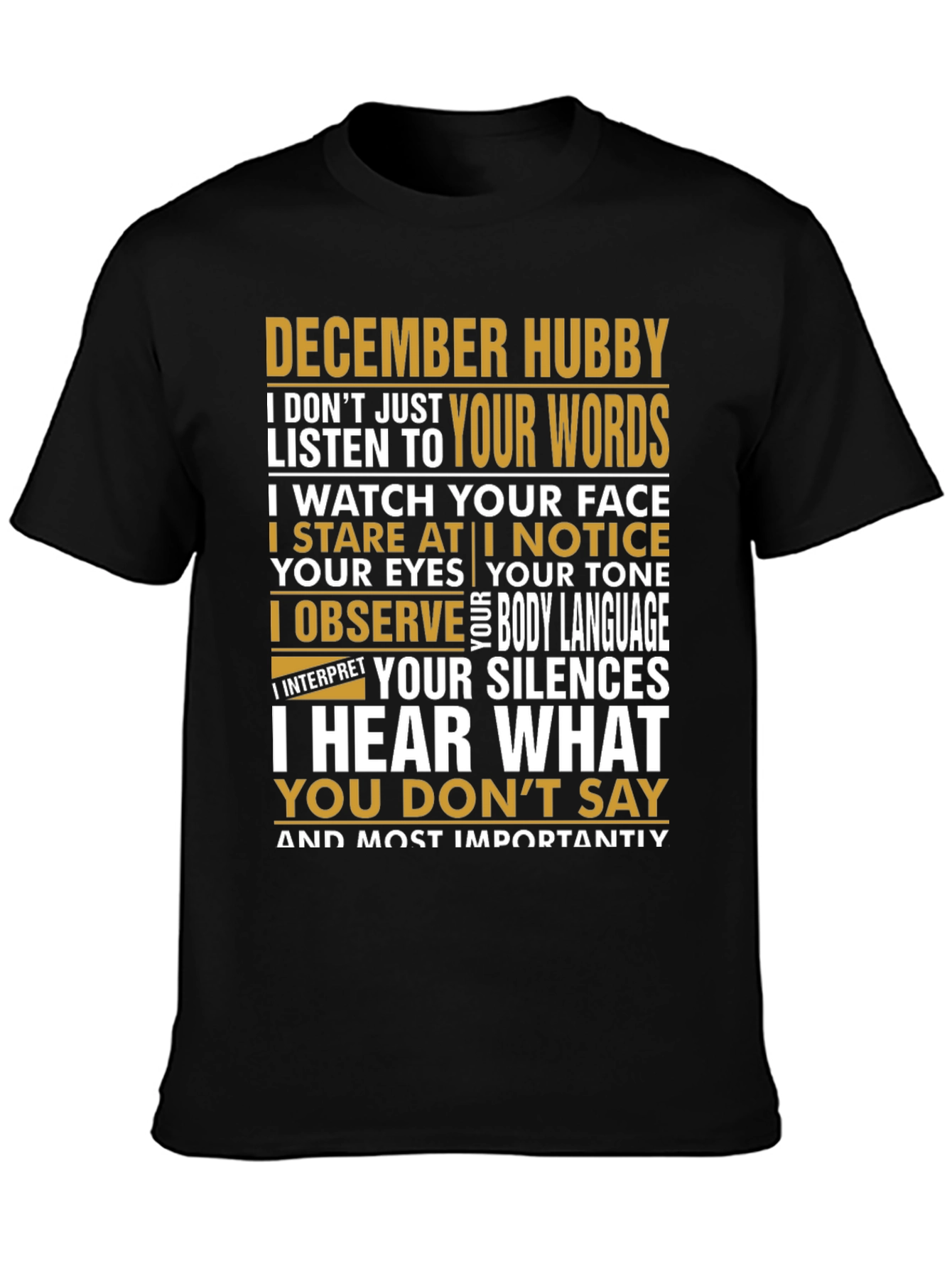 December Hubby T-Shirt - Observant Husband