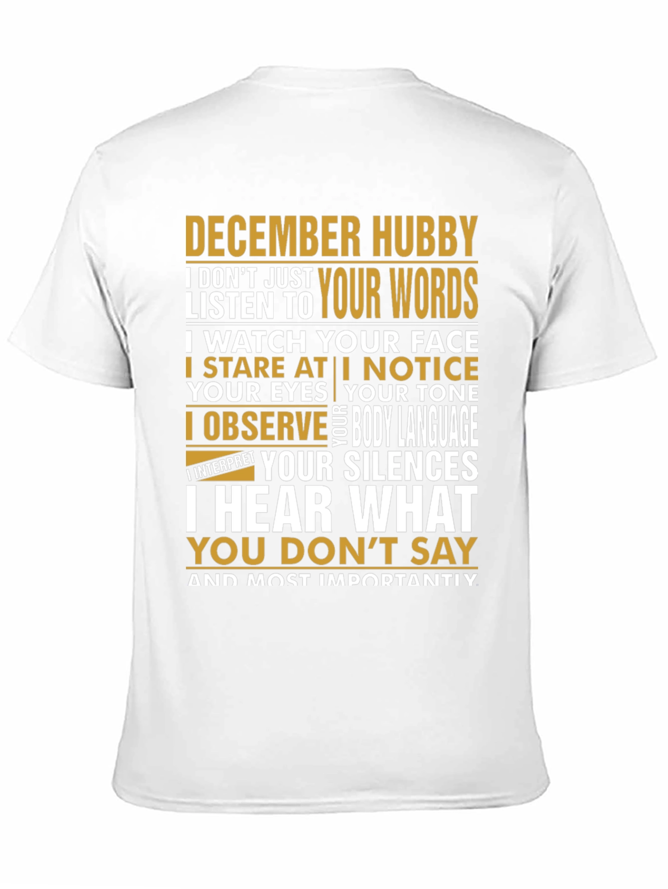 December Hubby T-Shirt - Observant Husband