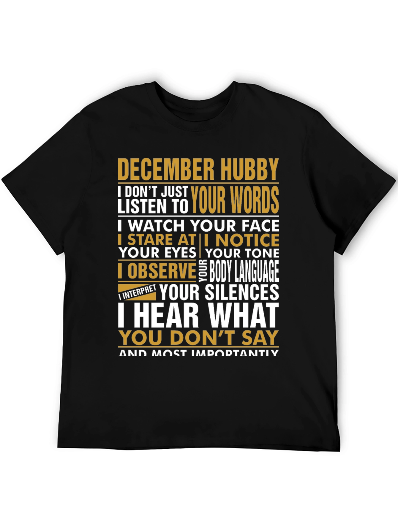December Hubby T-Shirt - Observant Husband