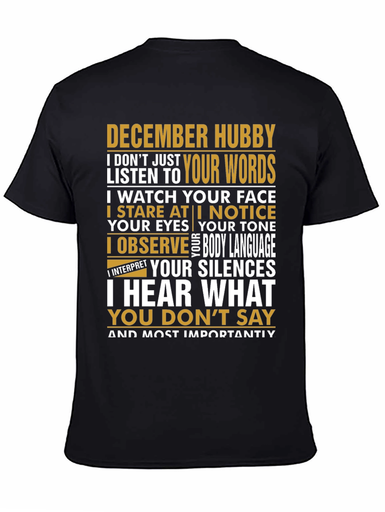 December Hubby T-Shirt - Observant Husband