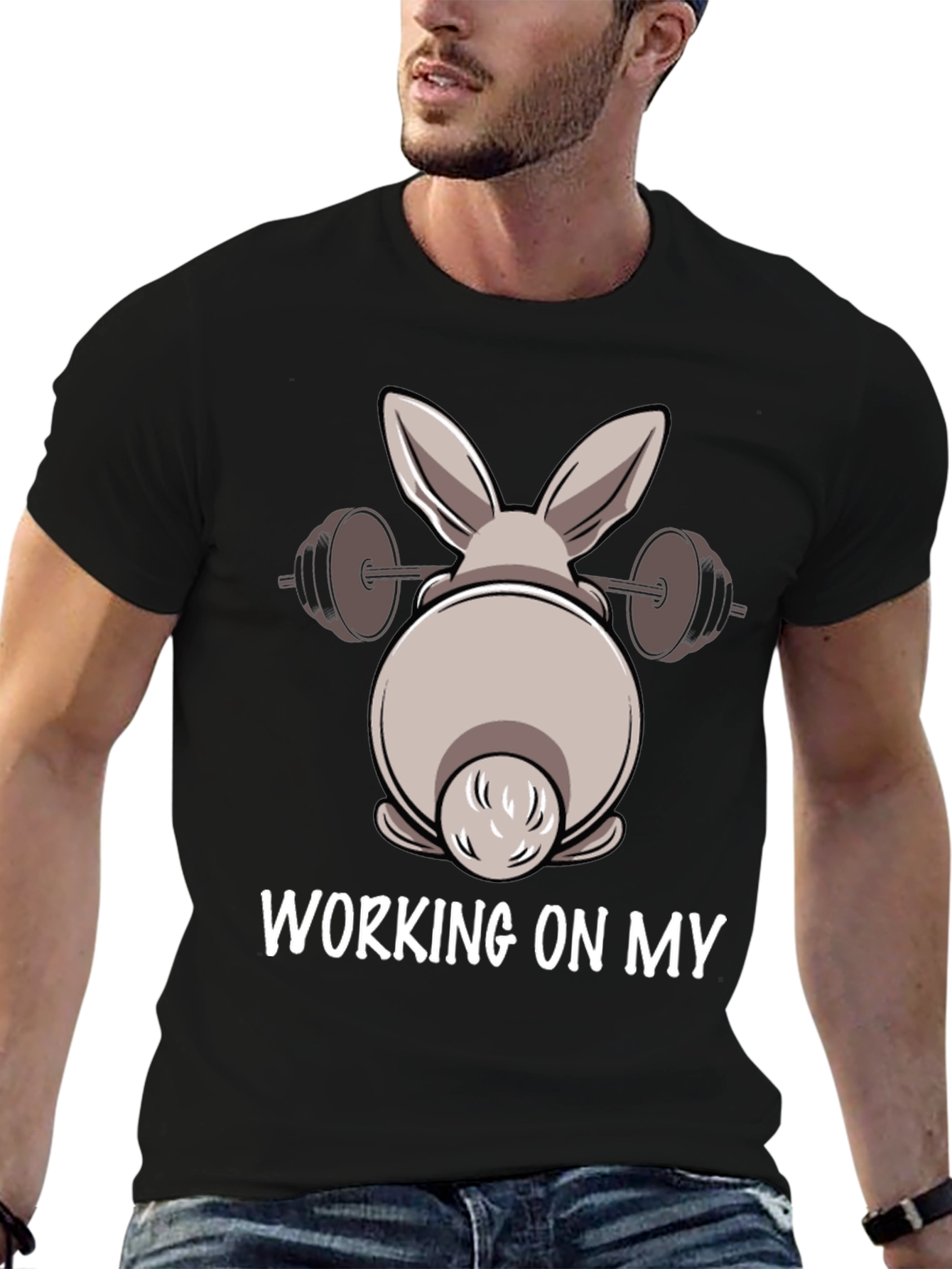 Bunny Workout T-Shirt: Working on My...