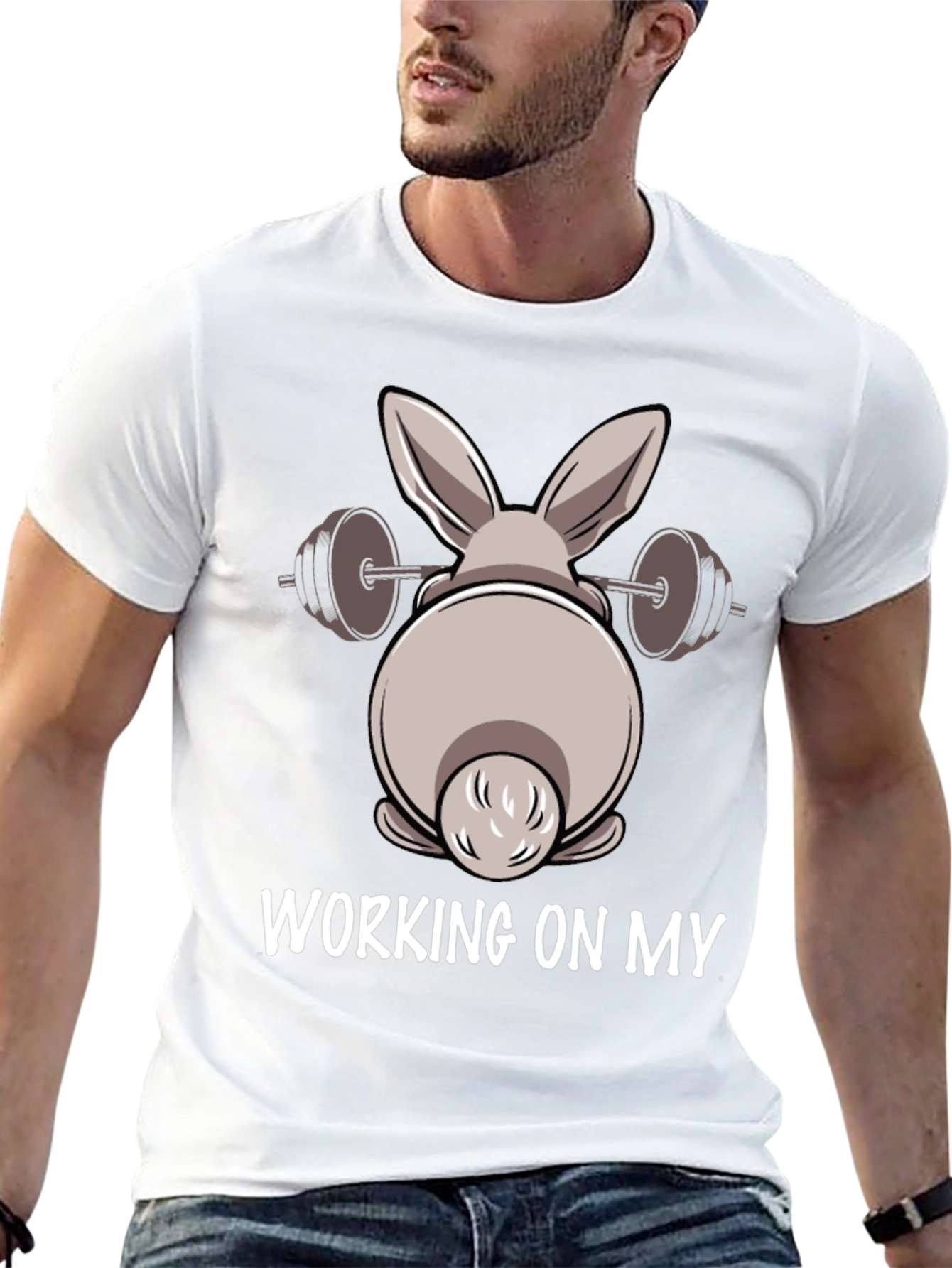 Bunny Workout T-Shirt: Working on My...