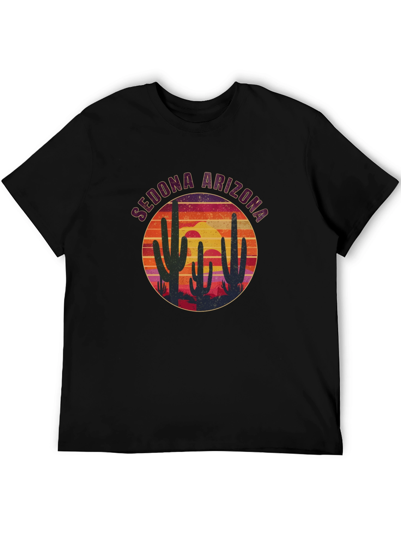 Sedona Arizona Cactus Sunset T-Shirt