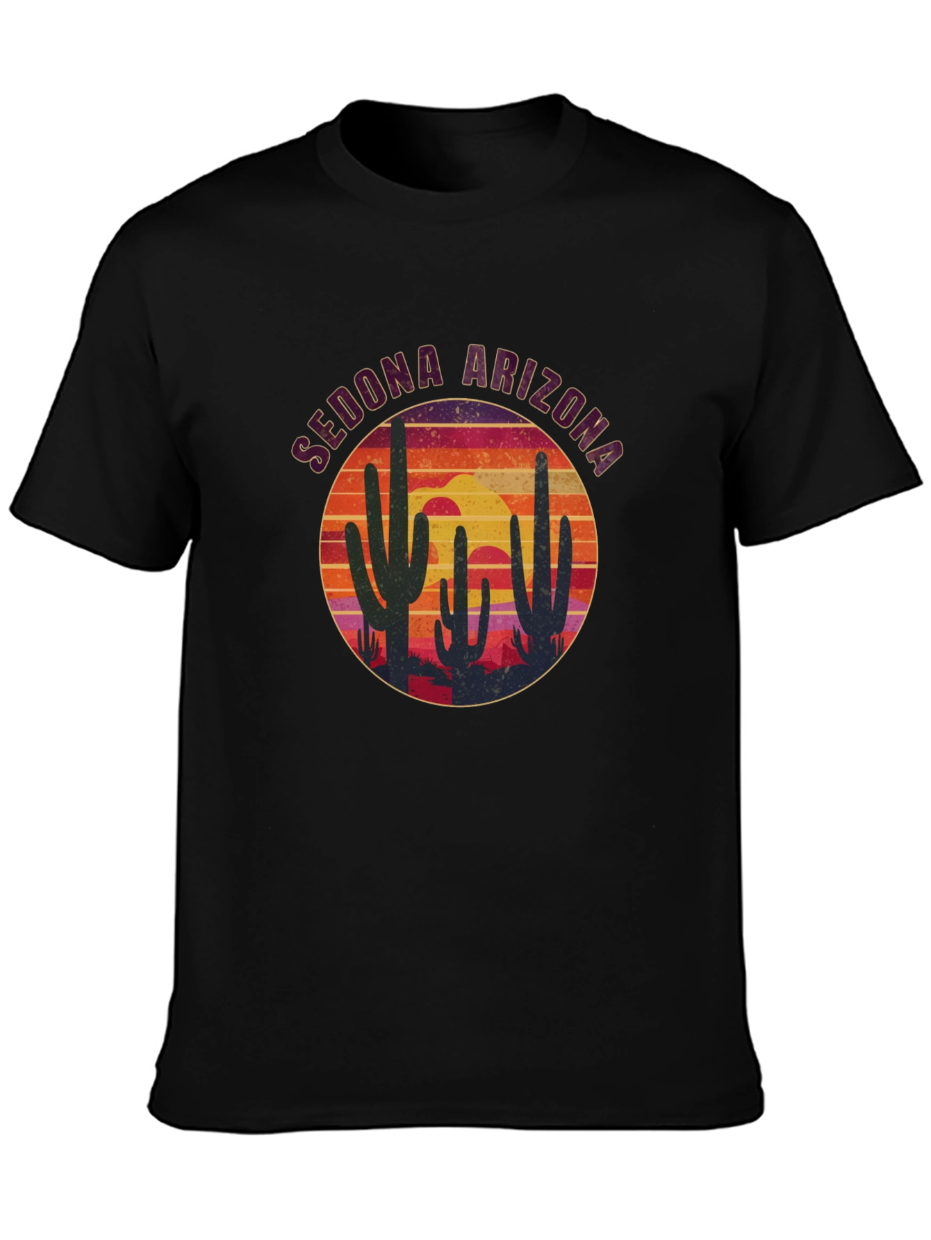 Sedona Arizona Cactus Sunset T-Shirt